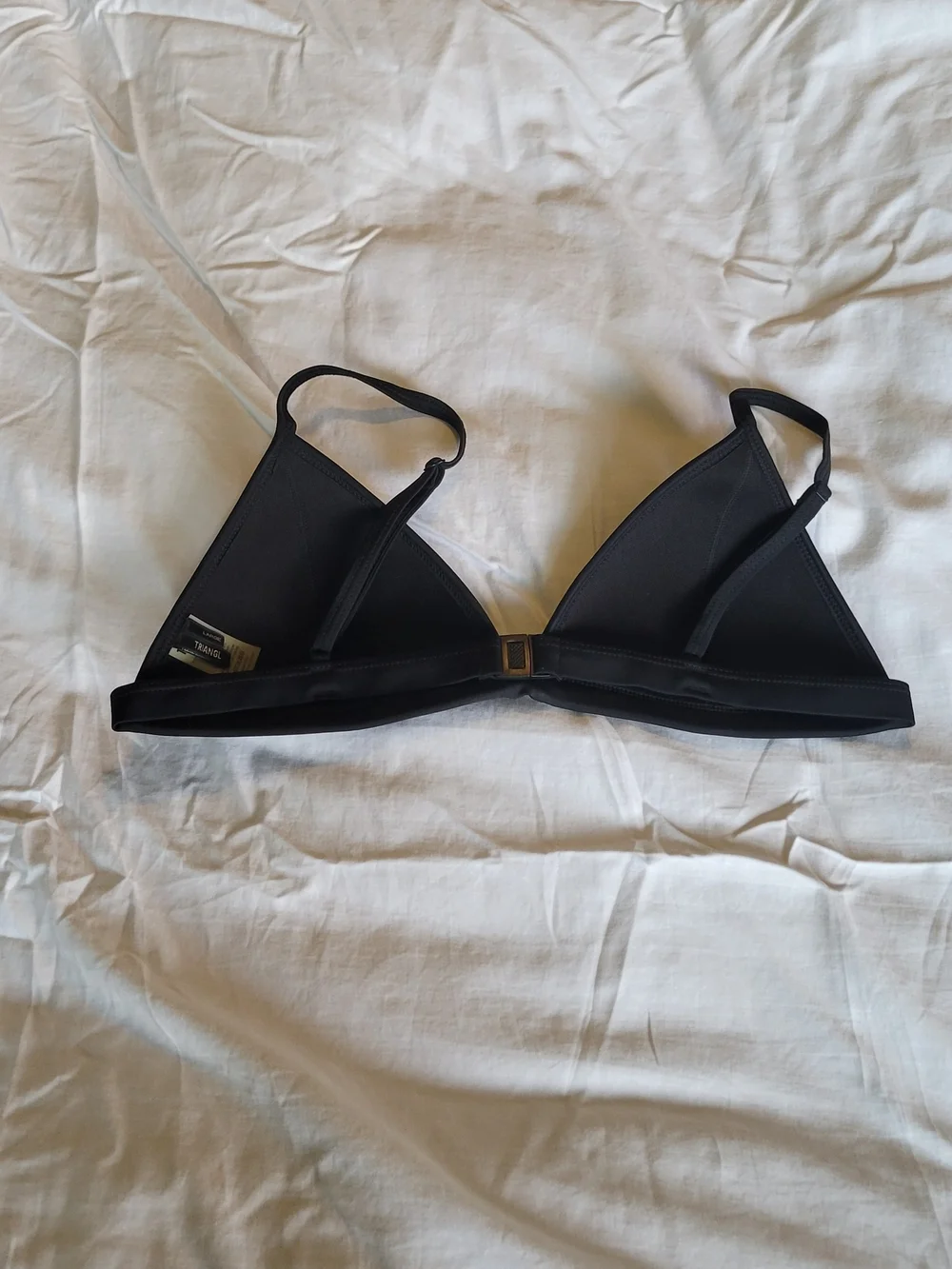 triangl swimwear Black Triangle Neoprene Bikini Top